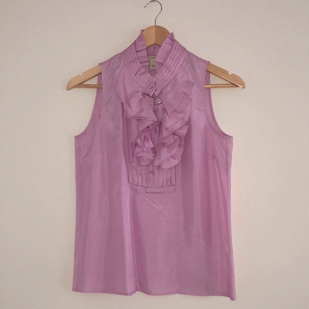 J. Crew Silk Ruffled Blouse